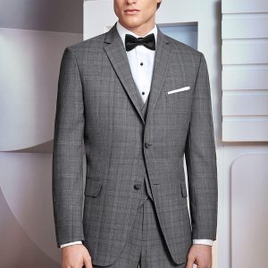 ULTRA SLIM GREY PLAID HAMILTON SUIT